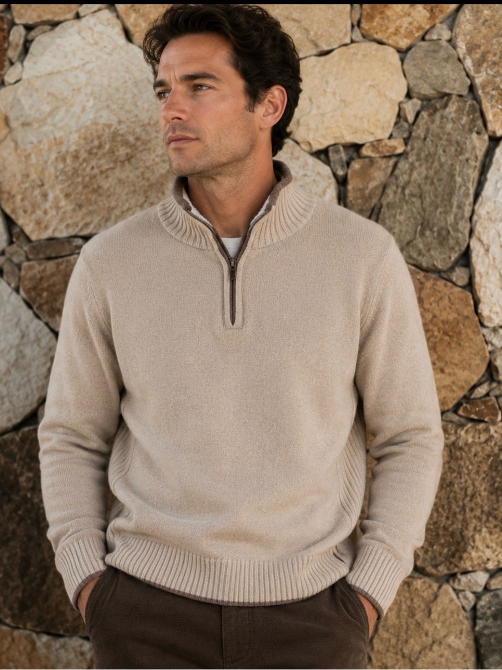 Sonoma/Life & style men sweater zip pullover Sz XL